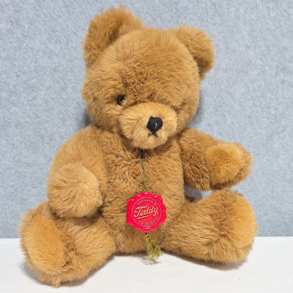 Hermann Teddy Original Brown Plush Teddy Bear 8 in Vintage 1980s w/ Tag - Picture 9 of 9